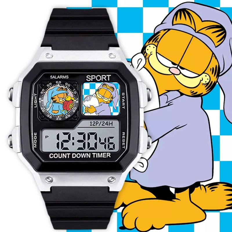 Anime Merchandise Wholesale - Garfield cartoon cute student electronic watch
