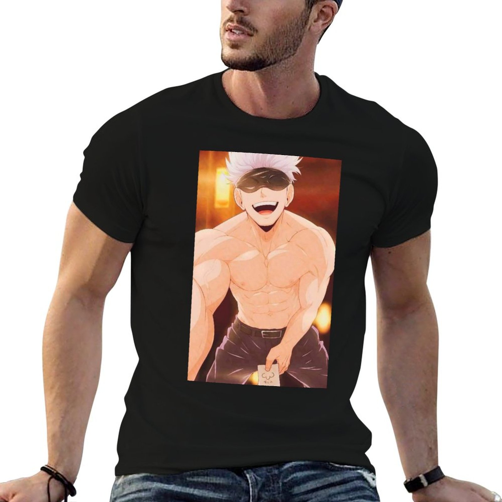 Gojo Satoru Merchandise T-Shir - огляд і ціна Anime Merchandise For Men