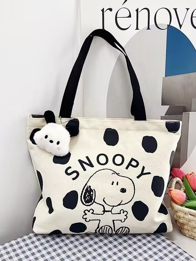 Cartoon Snoopy Canvas Shoulder - огляд і ціна Anime Tote Bag