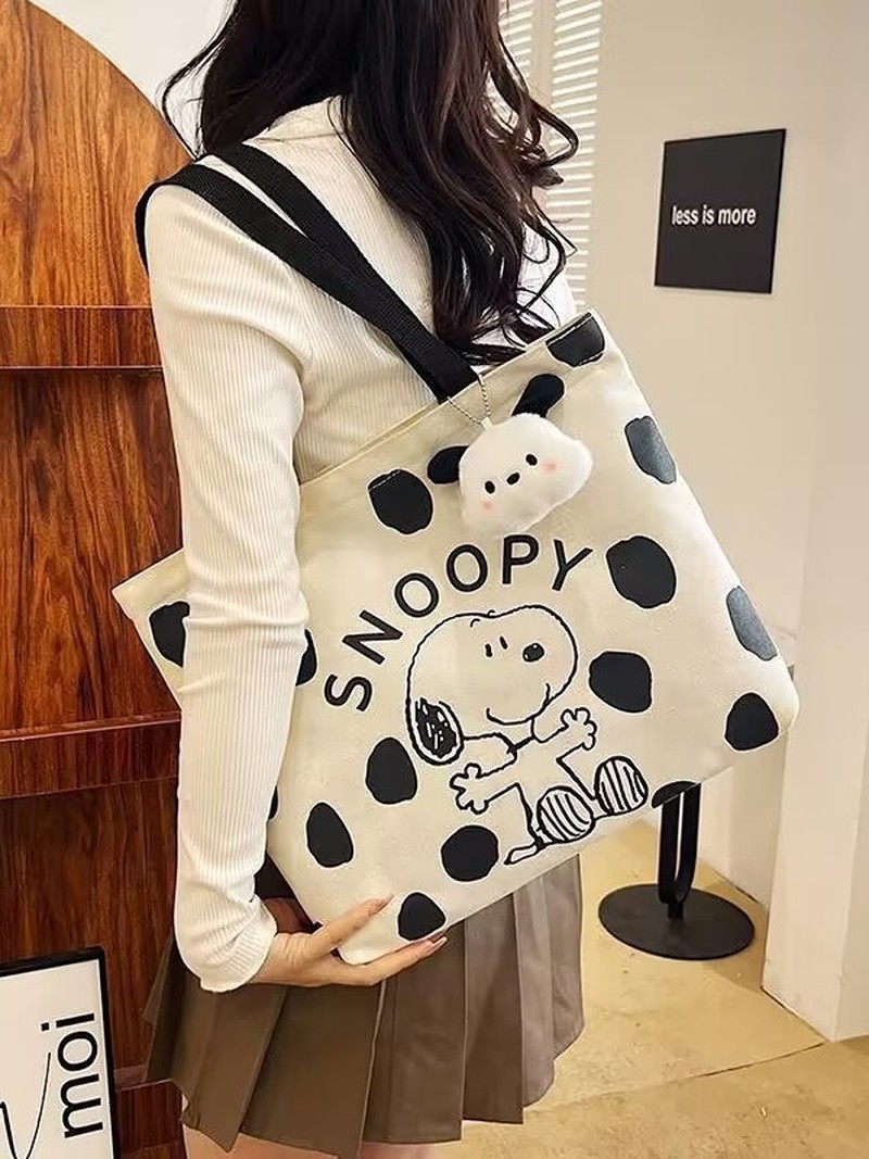 Cartoon Snoopy Canvas Shoulder - огляд і ціна Anime Tote Bag