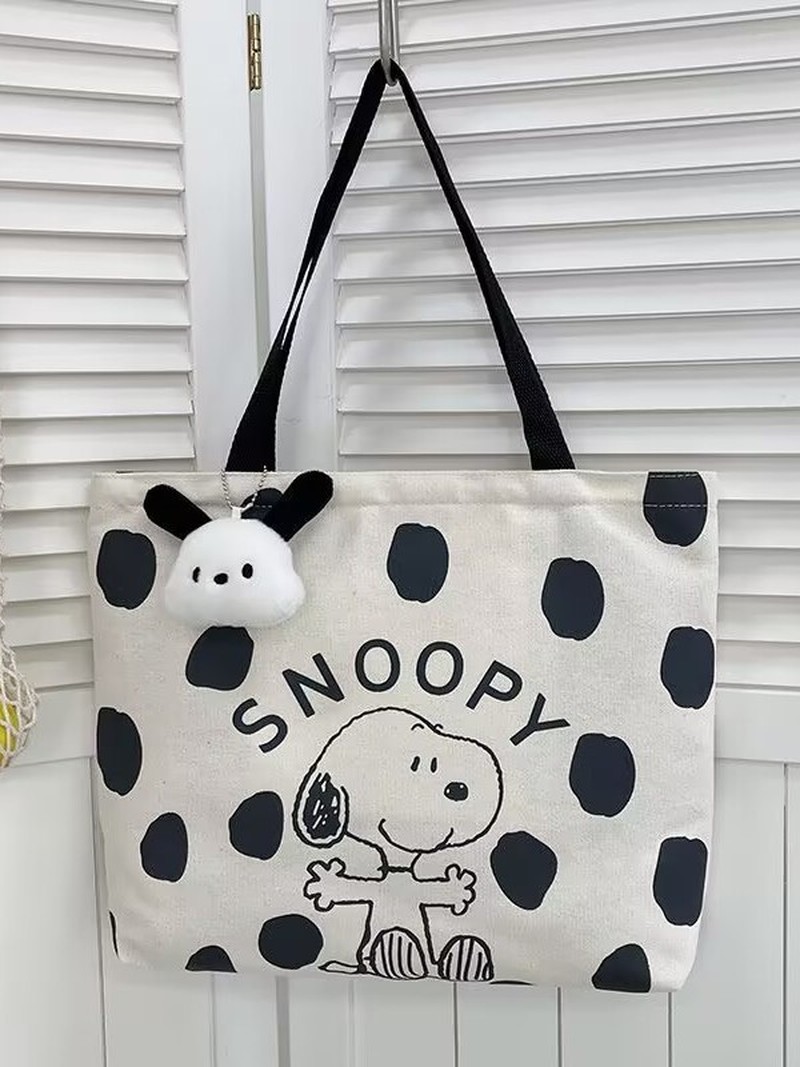 Cartoon Snoopy Canvas Shoulder - огляд і ціна Anime Tote Bag